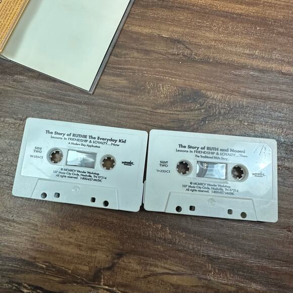 Vintage The Story of Ruth and Naomi Bible Story 2 Audio Cassette Tapes Set 1995 - Picture 3 of 6